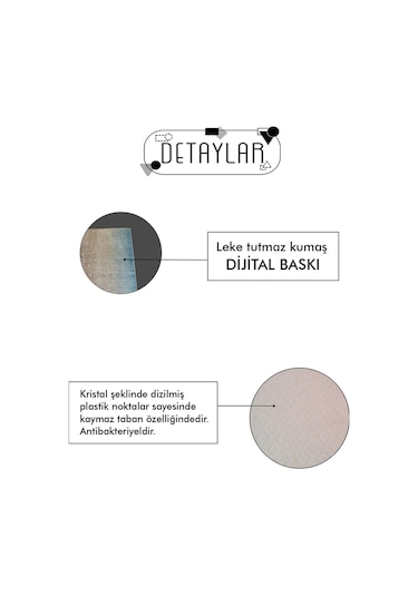 Decomia Home Dijital Kaymaz Yıkanabilir Etnik Salon Halısı Mutfak Halısı Koridor Halısı Halı Yolluk D4100