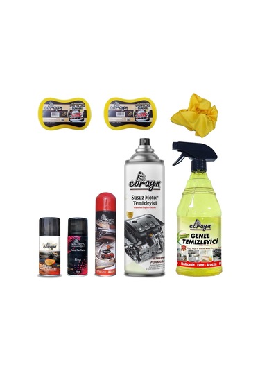 Klima Motor Genel Temizleyici Parfüm 2 Adet Sünger + Bez Ebrayn
