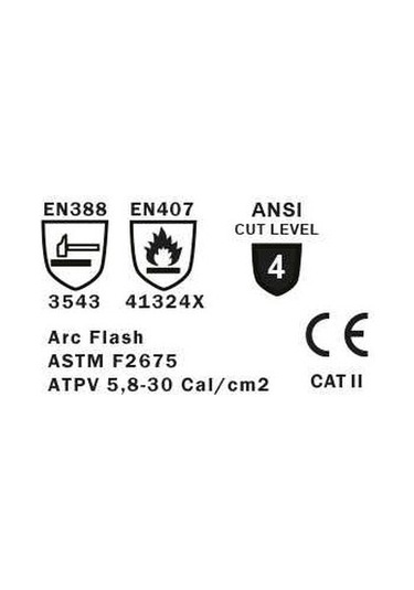 1 Çift Eureka 13-4hfr Elektrik Arkından Koruyucu Ark Eldiveni 10 Numara