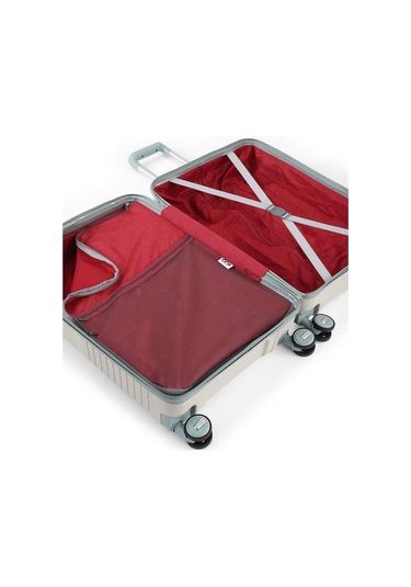 Ççs 5239 Polipropilen Büyük Boy Valiz Beyaz-mavi