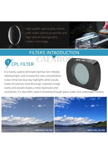 Dji Mavic Air 2 Lens Filtre Mcuv Cpl Nd4 Nd8 Nd16 Nd32 6 Lı Set
