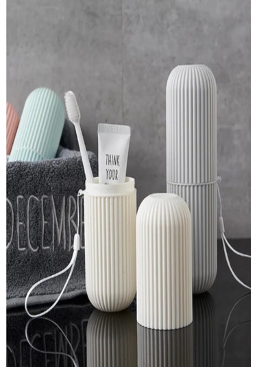 Beyaz Seyahat Tipi Aksesuar Taşıma Kabı Gözlük Diş Macunu Diş Fırçası Saklama Kutusu Siyah