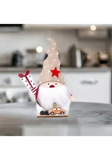 Lijinxu Yılbaşı Baba Heykeli Şömine Yıldızlı-13x4x18cm