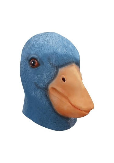 Ic Ördek Maskesi Tam Baş Cadılar Bayramı Kostüm Partisi Sevimli Hayvan Cosplay Lateks Aksesuarları Yetişkin