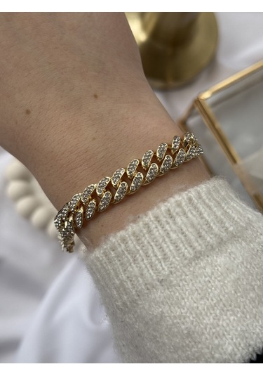 Gold Vıp Zincir Bileklik Altın - Gümüş