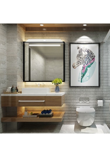 Geeksen Modern Led Aynalı Banyo Aydınlatma Lambası - 60cm, 8w, 6000k Beyaz Işık, Ip44 Suya Dayanıklı Beyaz