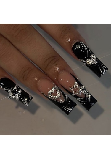 3d Çiçekli Takma Tırnaklar - 24 Adet Stil 2