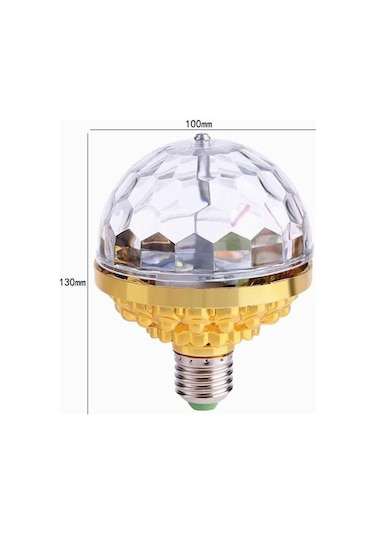 Konesam Rgb Döner Kristal Mavi Işık, 6w E27 Led Sahne Ampülü, Parti/disko/noel İçin Renkli Işık Gösterisi