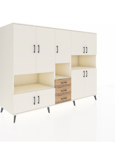 Kronos Dolap 13 Raflı 3 Çekmeceli 9 Kapaklı 220x59x163 Aytaşı-ayt Aytaşı-aytaşı/çam