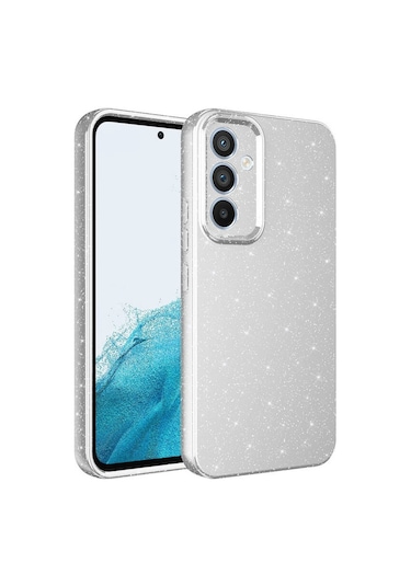 Galaxy A34 Uyumlu Kılıf Kamera Korumalı Simli Lüks Koton Kapak