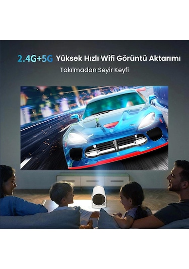 Npo HY300+ Fullhd Android11 Bt5.0 Wifi5 120ANSI Lümen Taşınabilir Akıllı Led Projeksiyon