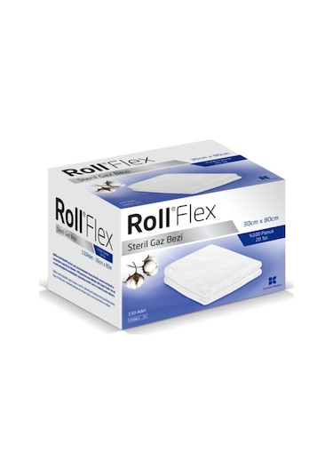 Roll Flex Steril Hidrofil Gazlı Bez 30 X 80 Cm - 150 Adet
