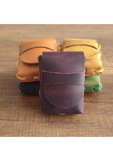 Sumerian Leather Craft Deri Sigara Kılıfı Fuşya