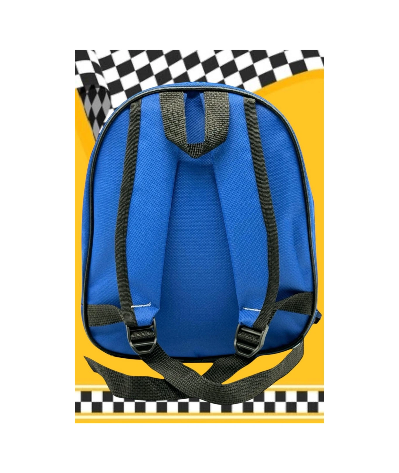 Tezzgelsin Formula Araba Baskılı Kumaş Anaokulu Kreş Günlük Kullanım Sırt Çantası Ve Okul Çantası MAvi