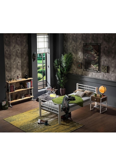 Bedliga Asos Ferforje Metal Tek Kişilik Karyola