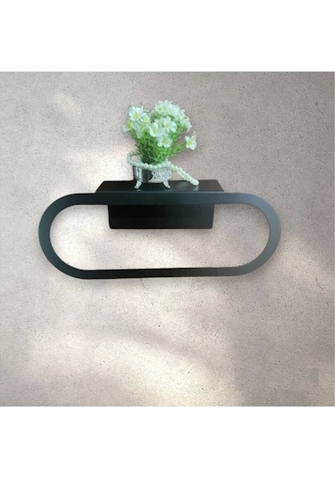 Lazer Kendinden Yapışkanlı Ve Vidalı Oval Havluluk Mat Siyah Çok Renkli