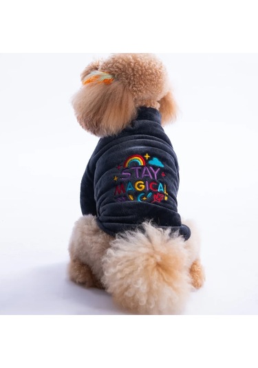 Pawstar Antrasit Jaipur Küçük Irk Köpek Peluş Ceket