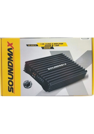 Soundmax Sx-2000.1D 5000W-Rms 2000W Mono Anfi Bass Kumandalı