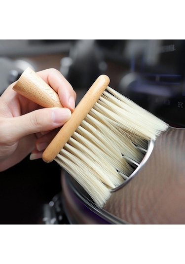 Periboia Ev Araç İçin Ahşap Saplı Yumuşak Kıllı Temizlik Toz Alma