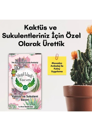 Kaktüs Sukulent Besini Monodoz 4x10ml 40