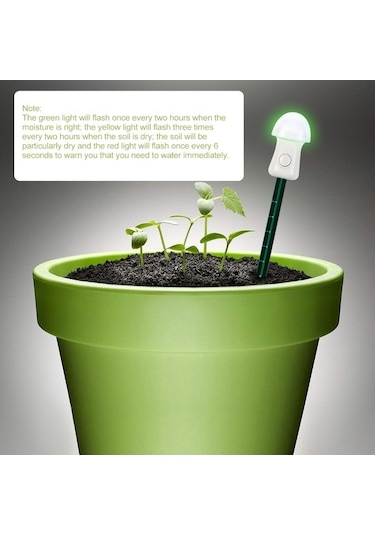 Moly Bitki Nem Sensörü, Toprak Nem Ölçer, Isı Ve Nem Tespit Cihazı, Pil İle, Otomatik Işık Uyarısı, Metal Argon Regülatörü