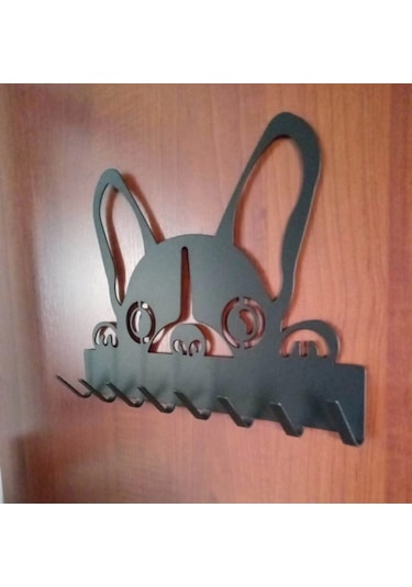 Lazer Anahtar Askısı Köpekcik Mat Siyah Mat Siyah