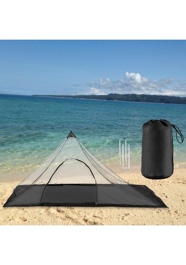 Dolıty Bivy Çadır Hafif Üçgen Uyku Net Trekking Kamp Siyah Siyah