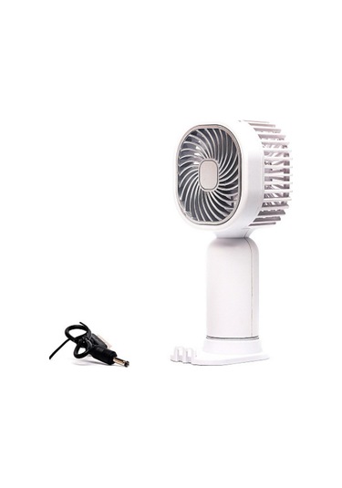 Taşınabililir Mini Usb Şarjlı El Masaüstü Vantilatör Fan Soğutucu Ym88206 Beyaz