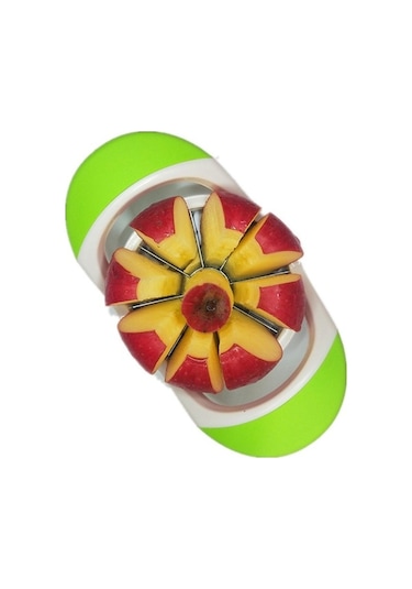 Cbtx Elma Kesici Paslanmaz Çelik Meyve Dilimleyici Kırmızı Kırmızı