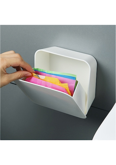 Leezsing Duvara Monte Pamuklu Çubuk Saklama Kutusu Saklama Düzenleyici Makyaj Pedleri Saklama Kutusu Banyo Düzenleyici Ev Dekoru Mutfak Banyo Ofis