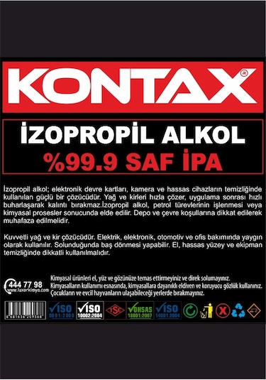 Kontax Saf İpa %99,9 İzopropil Alkol 200 ML