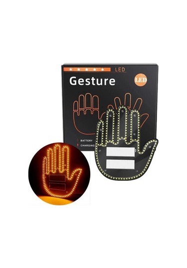 Led Işık El İşareti Araç Camı İçin Uzaktan Kumandalı Çok Renkli