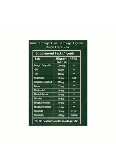 Ausvit Kids Omega 3 Focus Formula 150 ML