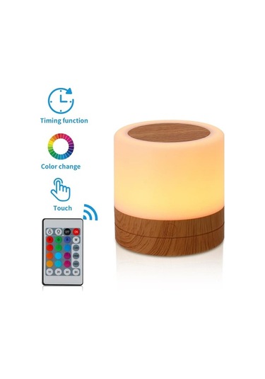 Novahub Rgb Gece Lambası Kamp Işığı Atmosfer Işıkları Başucu Lambaları Uzaktan Kumandalı Renk Değiştiren Çadır Aydınlatması Dokunmatik Kontrol, Renk Geçişli Beyaz