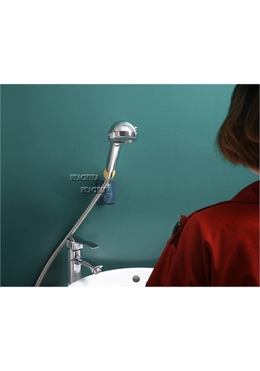 Primepickings Kanca Yok Shaı Yeni Varış Duş Başlığı Tutucu Duvara Monte Duş Tutucu Banyo Aksesuarı 7 Hız 2 Katlı Gri