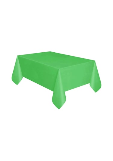 1 Adet Yeşil 120x180 Cm Kullan At Masa Örtüsü Doğum Günü Partisi, Kutlama Partisi, Mevlit Yemeği Tüm Yaşlar