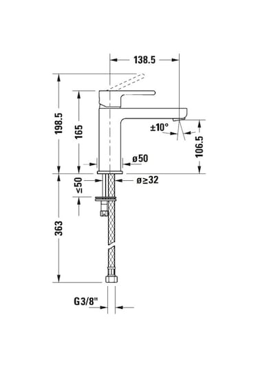 Duravit - B.2 Lavabo Bataryası M-boy - B21020002010- Krom