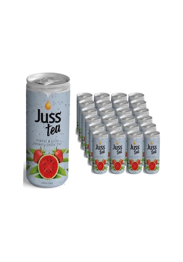 Juss Tea Karpuz Çilek Aromalı Soğuk Çay 250ml X24 Adet