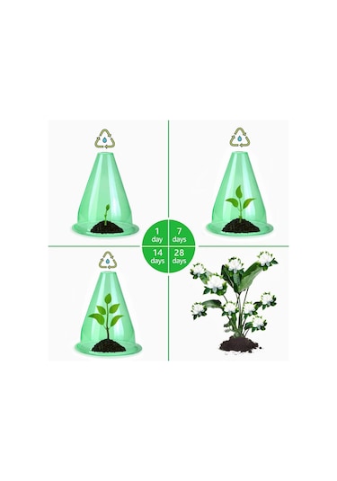 Suntek Magideal Bitkiler Için 12 Parça Bahçe Cloches Bitkileri