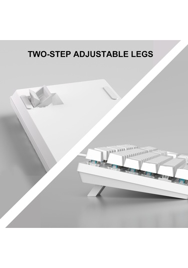 Magegee Mk-storm 104 Tuş Blue Switch Kablolu Türkçe Q Beyaz Gaming Klavye