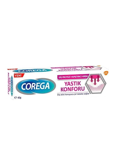 Corega Yastık Konforu Diş Protezi Yapıştırıcı Krem 40 G
