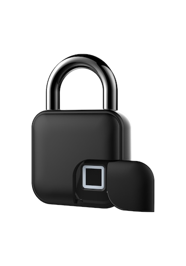 Hallow Akıllı Asma Kilit Parmak İzi Ve App Kilit Açma 300 Mah Siyah