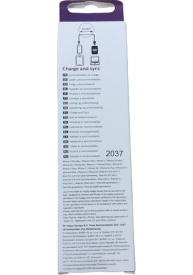 Philips DLC3106V USB-A Lightning Şarj Kablosu 2 M Siyah