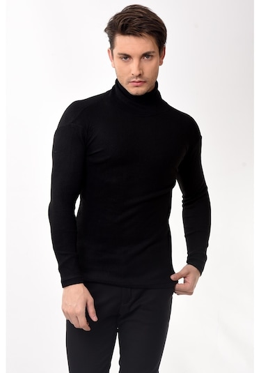 Erkek Balıkçı Yaka Boğazlı Slim Fit Kazak 8 Renk