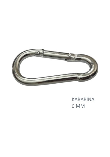 Galvanizli Karabina, 6 Mm, Askı, Çengel, Kanca, Anahtarlık