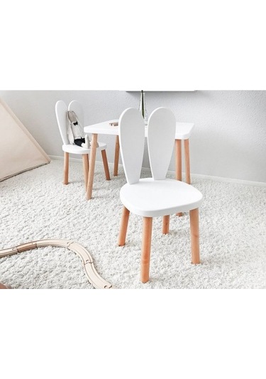 Bee Smart Ms-11 Beyaz Naturel Masa Sandalye Seti 1 Masa 2 Sanda BEESMART.010 Diğer