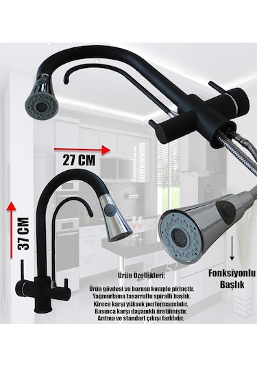 Venita Spiralli Arıtmalı Mutfak Bataryası 3 Yollu