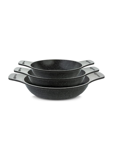 Thermoad Güveç Sahan Set Kapaksız 3'lü Gri