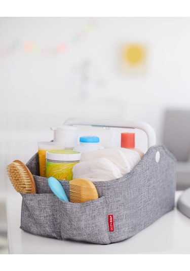 Skip-Hop Işıklı Bebek Bezi Düzenleyici Sepet - Gri