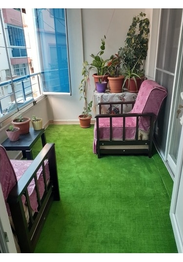 Regnum Halı Protokol Yeşil Kaymaz Taban Balkon Kesme Yolluk